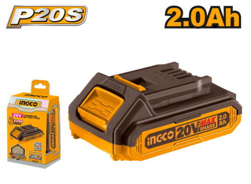 20V 2.0Ah Lithium-Ion Battery (FBLI20011) – Integrated LED Indicator Universal Fit for 500+ Cordless Power Tools INGCO 20V 2.0Ah Lithium-Ion Battery (FBLI20011) – Integrated LED Indicator Universal Fit for 500+ Cordless Power Tools INGCO