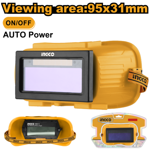 Auto-Darkening Welding Goggles (AHM112) – 0.5ms High Speed Switch UVIR Protection DIN 16 with Solar & Battery Power INGCO Auto-Darkening Welding Goggles (AHM112) – 0.5ms High Speed Switch UVIR Protection DIN 16 with Solar & Battery Power INGCO
