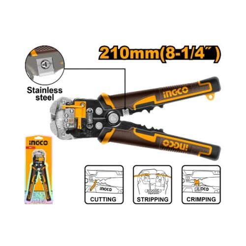 Automatic Wire Stripper 210mm (HWSP102418) – 3-in-1 Multi-Function INGCO Automatic Wire Stripper 210mm (HWSP102418) – 3-in-1 Multi-Function INGCO