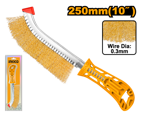 Hand Wire Brush 10250mm (HWB02250) – 0.3mm Heavy Duty Bristles for Rust, Scale & Paint Removal For Steel & Wood Working INGCO Hand Wire Brush 10250mm (HWB02250) – 0.3mm Heavy Duty Bristles for Rust, Scale & Paint Removal For Steel & Wood Working INGCO
