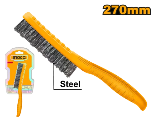 Heavy Duty 5-Row Scratch Wire Brush 270mm (HKTWB2705) – High-Density Steel Bristles for Weld Slag, Scale & Surface Preparation INGCO Heavy Duty 5-Row Scratch Wire Brush 270mm (HKTWB2705) – High-Density Steel Bristles for Weld Slag, Scale & Surface Preparation INGCO