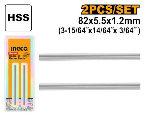 Heavy Duty 82mm High Speed Steel Wood Planing Machine Spare Blades 2-Pcs Set (EPB820121) – Universal Fit for PL10508 & UPL10508 Series INGCO Heavy Duty 82mm High Speed Steel Wood Planing Machine Spare Blades 2-Pcs Set (EPB820121) – Universal Fit for PL10508 & UPL10508 Series INGCO