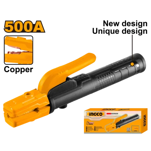 Heavy Duty Arc Welding Holder Clamp 500 Amps (WAH5008) – Unique Netherlands Type Ergonomic Handle Suitable for Industrial Arc Inverter Welders INGCO Heavy Duty Arc Welding Holder Clamp 500 Amps (WAH5008) – Unique Netherlands Type Ergonomic Handle Suitable for Industrial Arc Inverter Welders INGCO