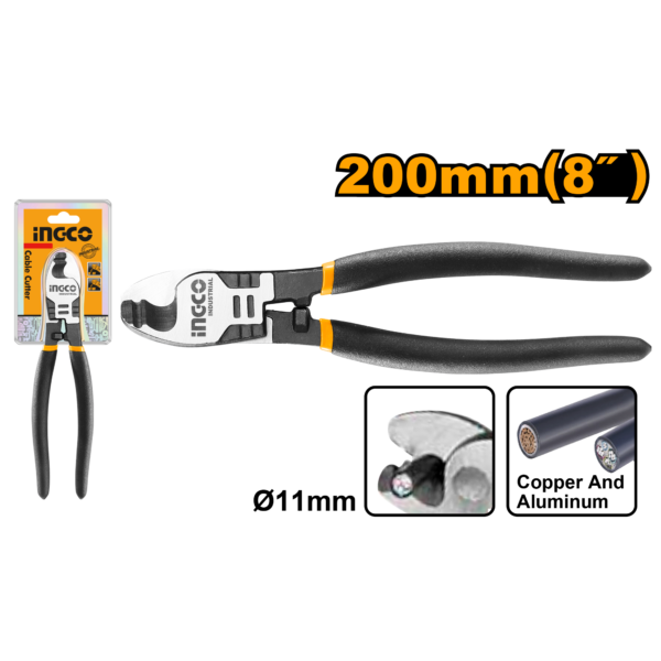 Heavy Duty Cable Cutter 8200mm (HCCB0208) – 55# Hardened Carbon Steel Jaws Non-Slip Shear for Copper & Aluminum Cables INGCO