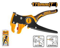 Heavy Duty Multi-Purpose Electrical Wire Stripper & Cable Cutter (HWSP15608) – 0.5 to 6mm² Precision Gauge Hand Tool Double Blister Pack INGCO