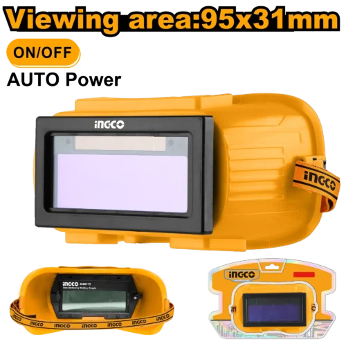Auto-Darkening Welding Goggles (AHM112) – 0.5ms High Speed Switch UV/IR Protection DIN 16 Solar & Battery Power | INGCO