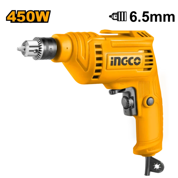 Electric Drill 450W (ED45658) – 6.5mm Variable Speed Control Rotary Power Tool | INGCO