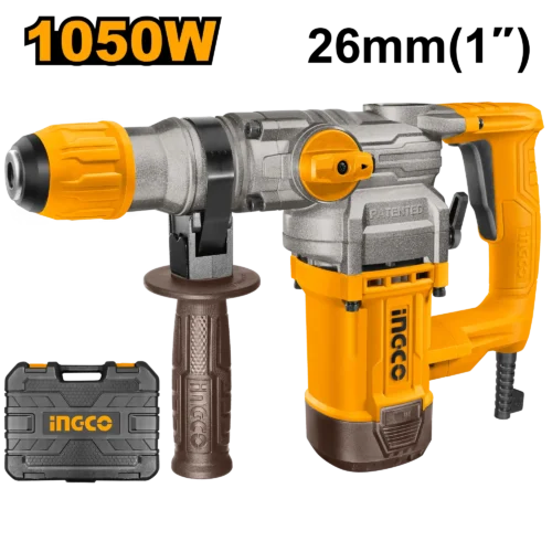 electric-hammer-drill-1050w-rh10506-ingco Electric Hammer Drill 1050W (RH10506) – Concrete & Masonry Tool Heavy-Duty Rotary Drill | INGCO