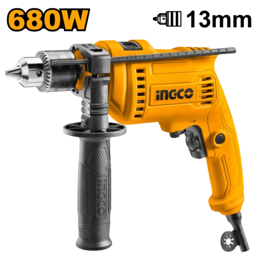 Impact Drill 680W (ID6808) – 13mm Masonry & Concrete Drilling Power Tool | INGCO