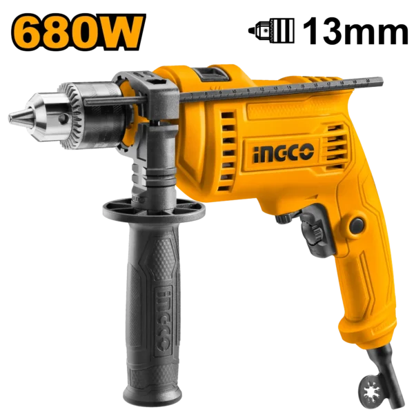 Impact Drill 680W (ID6808) – 13mm Masonry & Concrete Drilling Power Tool | INGCO