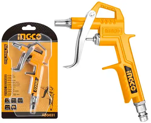 Industrial Air Blow Gun (ABG031-3) – 16mm High-Velocity Nozzle Factory-Fitted Nitto Type Quick-Connect Pneumatic Dust Cleaner | INGCO