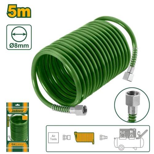 Professional 5-Meter Flexible Polyethylene Air Compressor Hose Pipe (JDQG1905) – Oil & Abrasion Resistant 8mm Outer Diameter Line | JADEVER