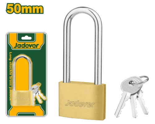 professional-50mm-long-shackle-brass-padlock-jdpd2450-v2-jadever Professional 50mm Long Shackle Brass Padlock (JDPD2450) – 199g Heavy-Duty Security Lock | Weatherproof Solid Brass Cylinder with 3 Iron Keys | JADEVER