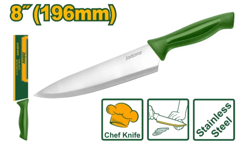 Professional 8" Chef Knife (JDKK1181) – 196mm Premium 3Cr14 Stainless Steel Blade High-Hygiene Non-Slip PP Handle Commercial Cook's Knife | JADEVER
