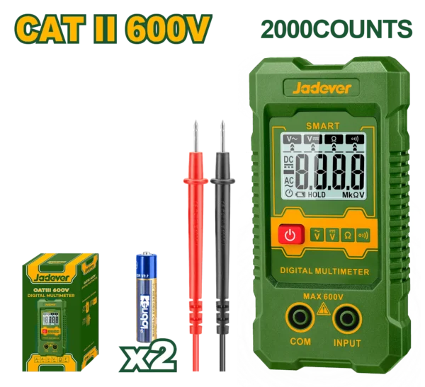 professional-true-rms-smart-digital-multimeter-2000-counts-jddm1501-jadever (1) Professional True RMS Smart Digital Multimeter 2000 Counts (JDDM1501) – Auto-Ranging NCV Voltage Tester | JADEVER