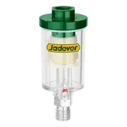 1/4" Compressed Air Filter & Water Trap (JDFF2602) – 40µm Fiber Element Air Separator 15cc Moisture Capacity for Spray Painting & Pneumatic Tools | JADEVER