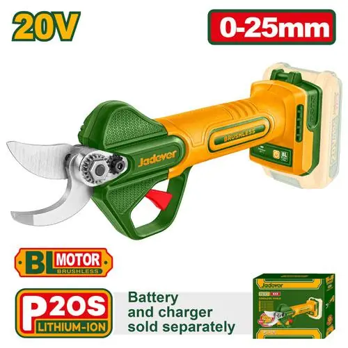 20V Brushless Cordless Straight Shear (JDJFP525) – 25mm Heavy-Duty Electric Pruning Shear High-Torque Automatic Branch Cutter (Battery & Charger Sold Separately) | JADEVER
