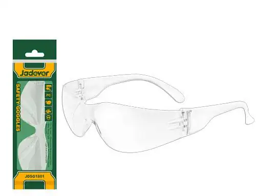 Comfort-Fit Safety Glasses (JDSG1801) – Lightweight Polycarbonate Protective Eyewear Wide-Vision Anti-Dust Work Spectacles | JADEVER