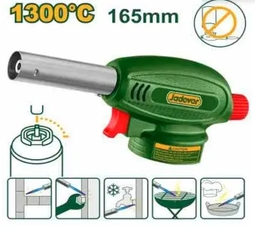 Flame Gun (JDFG1602) – Automatic Piezoelectric Ignition Blowtorch Aluminum & Zinc Alloy Core for HVAC, Culinary & Soldering | JADEVER