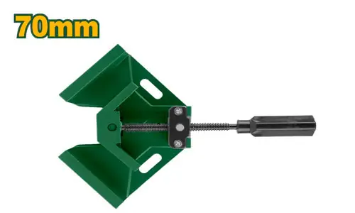 Professional 90° Corner Clamp (JDACC1528) – 70mm Capacity Aluminum Alloy Right Angle Clamp Single-Handle Swing Jaw Jig for Woodworking & Metal Welding | JADEVER