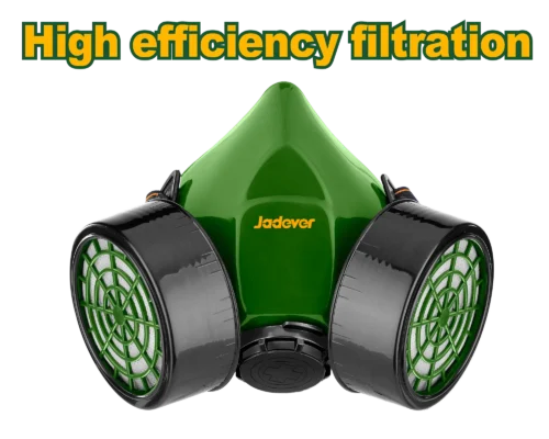 Professional Dual-Cartridge Half-Mask Industrial Respirator (JDRJ2502) – Low-Resistance Chemical & Vapor Filtering Mask Heavy-Duty Pesticide Spraying & Paint PPE | JADEVER