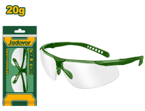 Ultra-Lightweight Safety Glasses (JDSG1802) – 20g Polycarbonate Protective Eyewear Wide Visual Field Anti-Dust Work Spectacles | JADEVER