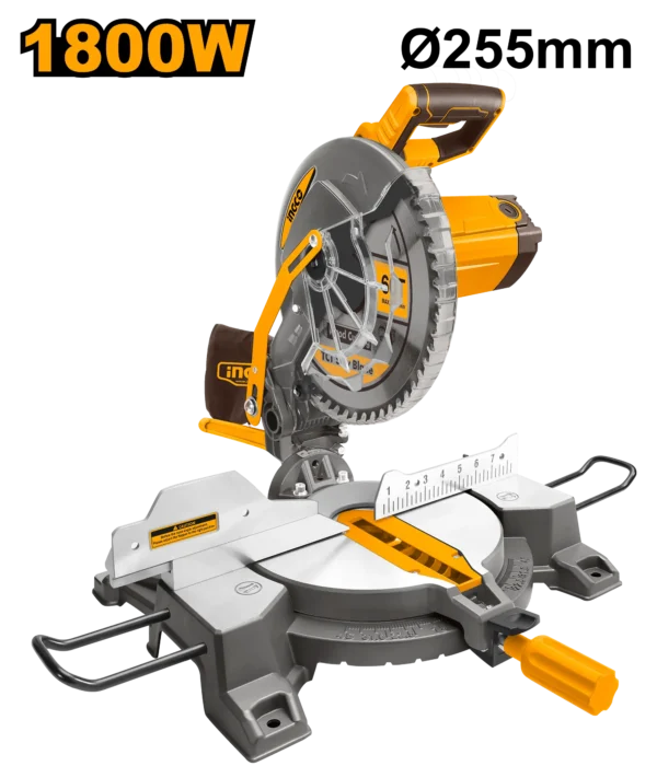 1800w-255mm-10-inch-heavy-duty-compound-miter-saw-bms18007-ingco 1800W 255mm (10") Heavy-Duty Compound Miter Saw (BMS18007) – High-Torque 5,300 RPM Woodworking Saw | 70x140mm Capacity with TCT Blade & Extension Bars | INGCO