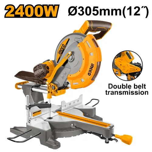2400w-12-inch-heavy-duty-sliding-miter-bevel-saw-bm2s24007-ingco 2400W 12-Inch Heavy-Duty Sliding Miter & Bevel Saw (BM2S24007) – Ultra-Wide 310mm Timber Pass Cross-Cut Master Machine | INGCO