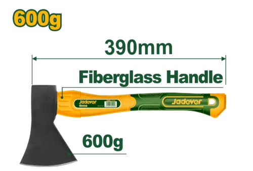 professional-600g-drop-forged-hand-axe-jdhm6306-jadever Professional 600g Drop-Forged Hand Axe (JDHM6306) – Heat-Treated #45 Carbon Steel Hatchet Ergonomic High-Impact Fiberglass Handle | JADEVER