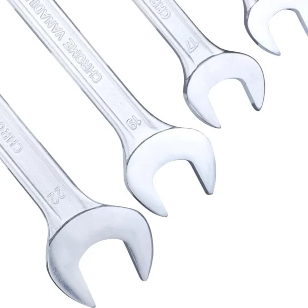 Taparia DEP 08 Double Ended Open Spanner Set (8 Pcs) - 6x7mm to 20x22mm Chrome Vanadium Steel, Hardened & Tempered