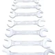 Taparia DEP 08 Double Ended Open Spanner Set (8 Pcs) - 6x7mm to 20x22mm Chrome Vanadium Steel, Hardened & Tempered
