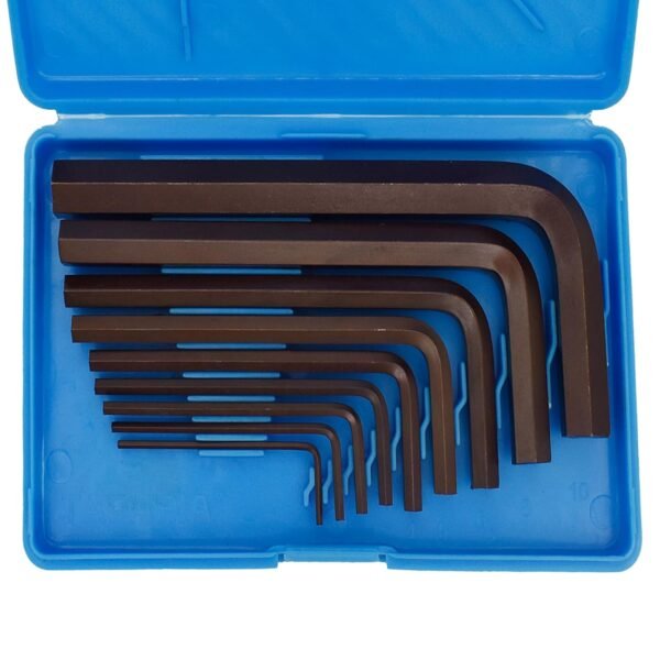 Taparia AKM-9 Hex Key Wrench Set (9 Pcs)2 Taparia AKM-9 Hex Key Wrench Set (9 Pcs) – 1.5mm to 10mm High Carbon Alloy Steel L-Wrench Set with Storage Box